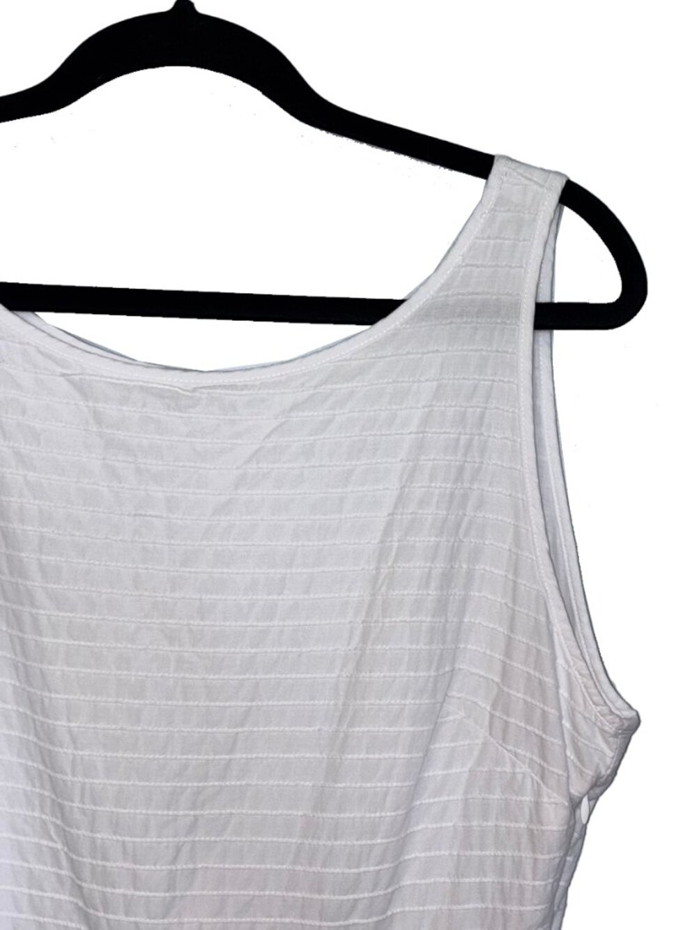 Garnet Hill 100% Cotton White Sleeveless Pleated Dress - Size 10